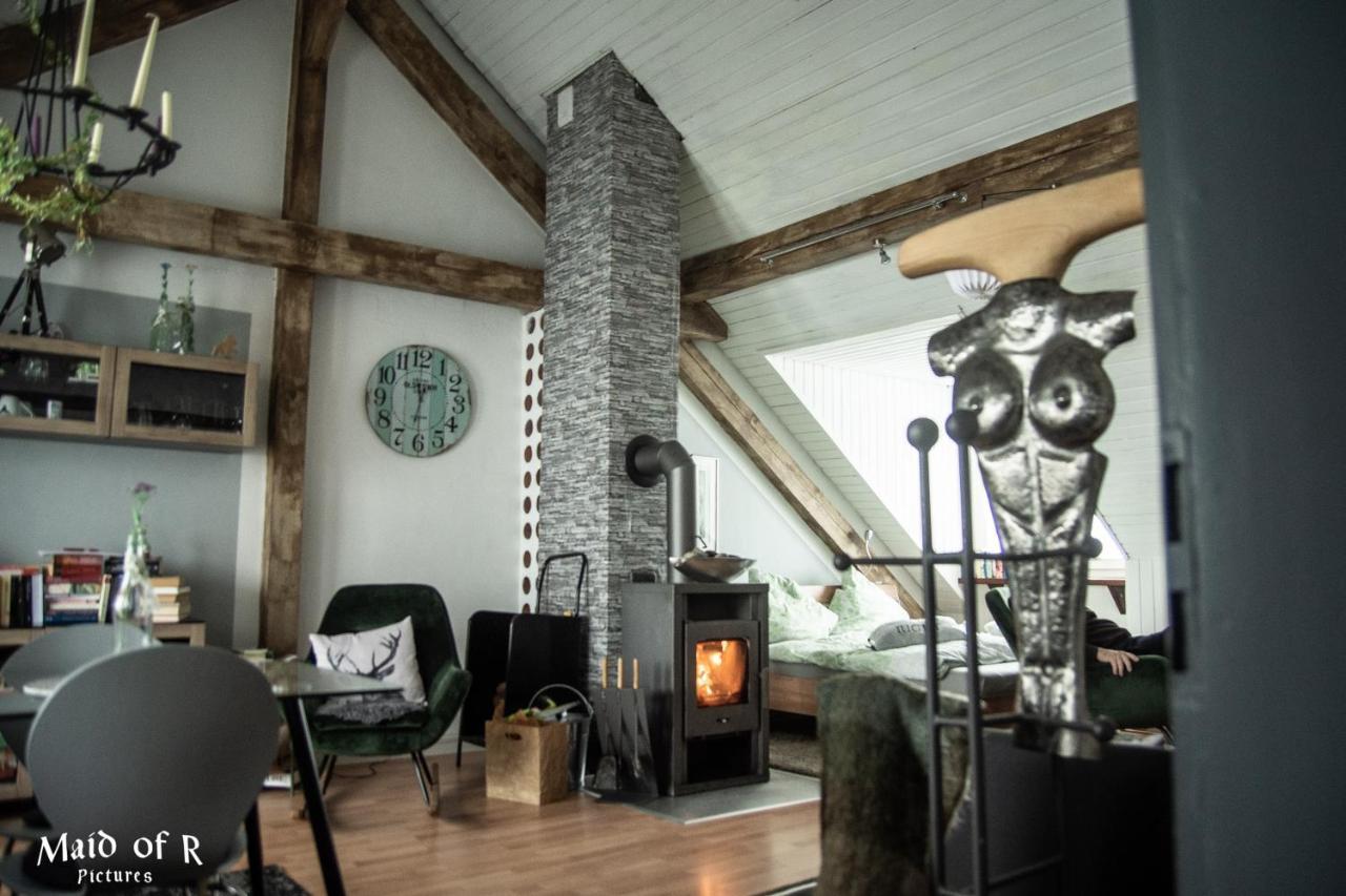 Hof Vierzehnender Im Hohen Venn - 70Qm Fachwerk-Studio - Grosses Wohn-Schlafzimmer Mit Dachterrasse Und Kaminofen - Separate Kueche - Perfekt Fuer Paare - Monschau - Eifel - Hunde Willkommen - Islandpferde Экстерьер фото